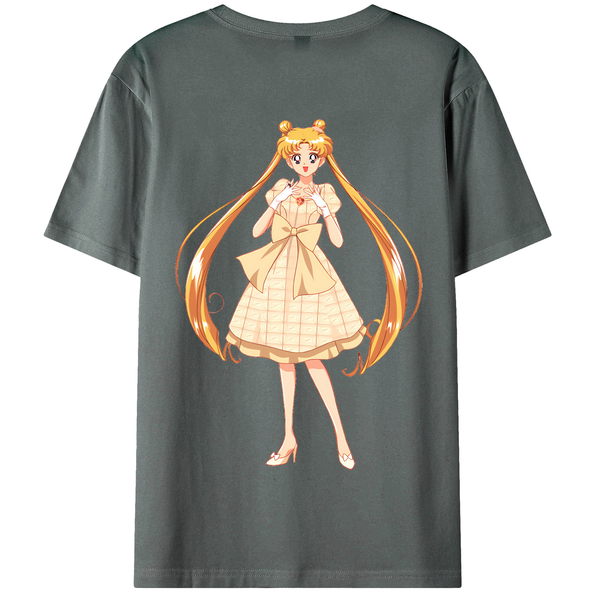 （画像用） 美少女戦士セーラームーン 愛野 美奈子 あいの みなこ Sailor Moon Aino Minako 綿100％半袖Tシャツ（背面プリント）